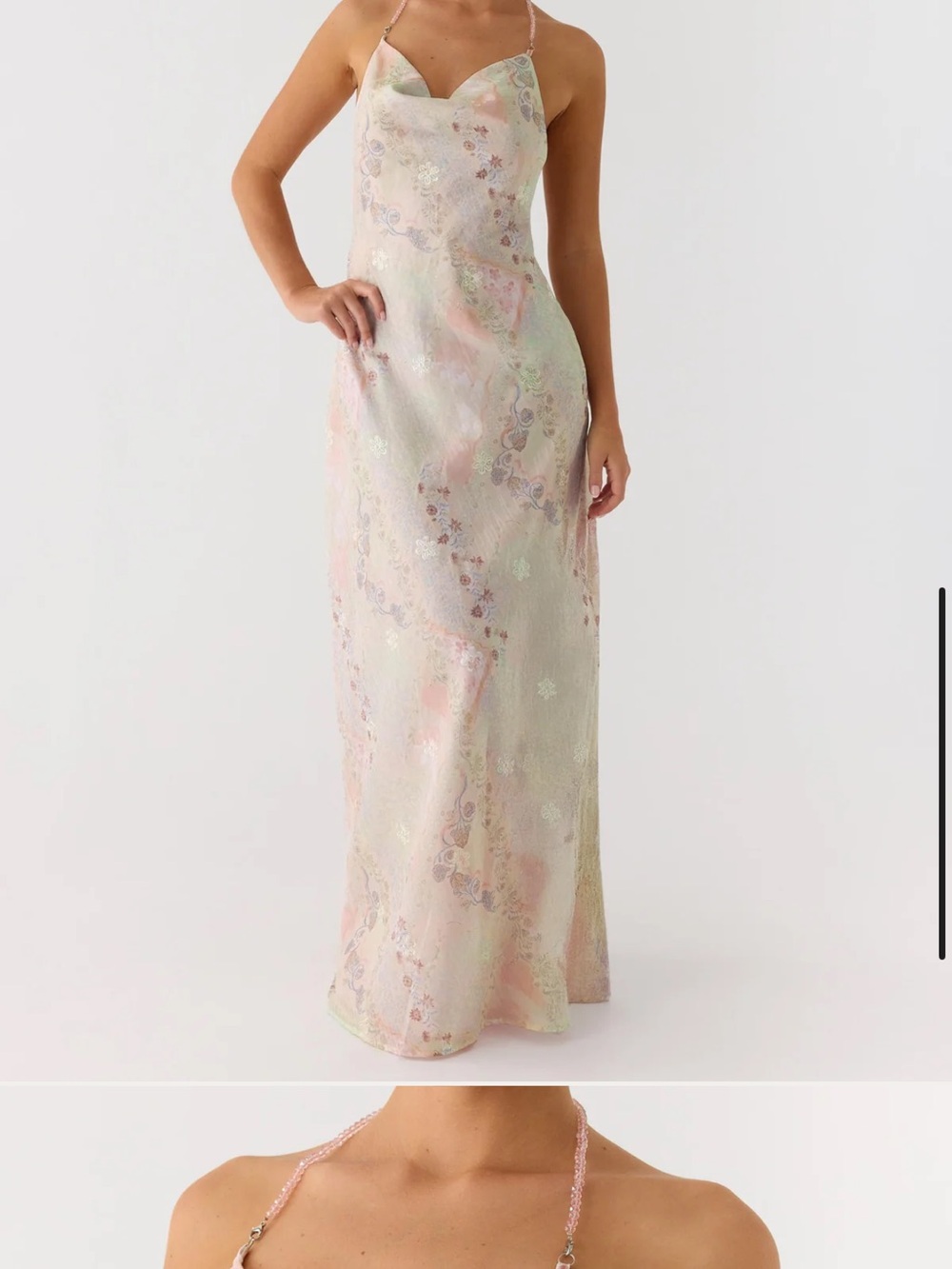Peppermayo Pastel Multi-Color Backless Slip Dress